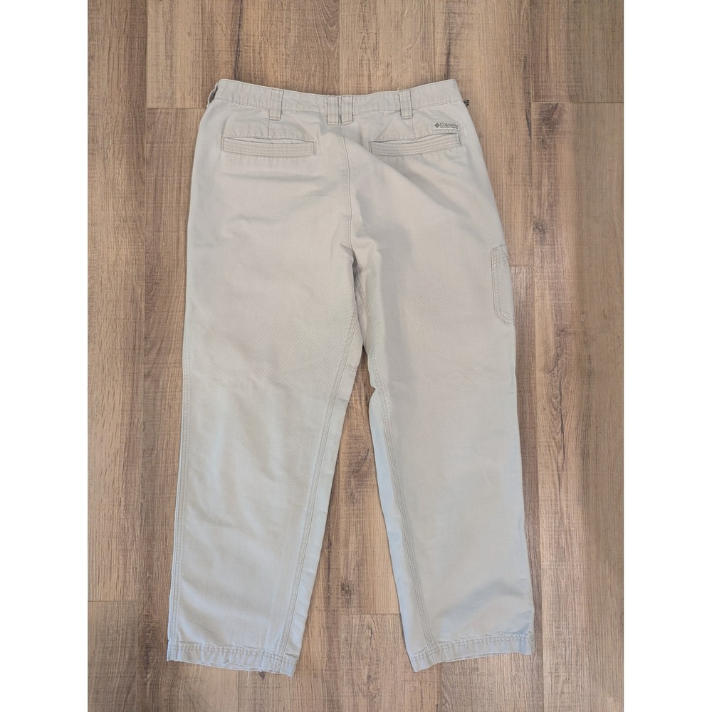 Columbia Mens Canvas Cargo Utility Pants Beige 38x30 AM8431 Heavy Duty Outdoor - Picture 2 of 10